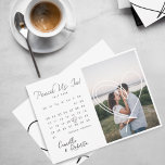 Pencil Us In Modern Minimal Calendar Couple Photo Save The Date<br><div class="desc">Have your guests mark their calendars with this casual and modern white save the date card. Designed in a modern and minimal style with "Pencil Us In!" displayed in a modern hand lettering typography. Simple calendar design with days presented in a simple square design. Move the hand-drawn heart element to...</div>