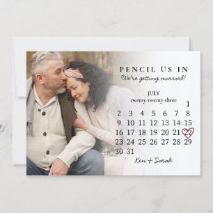 Pencil Us In Save the Date July 2023 Calendar Invitation