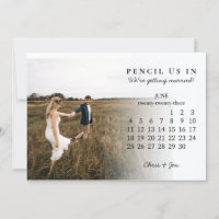 Pencil Us In Save the Date June 2023 Calendar Invi