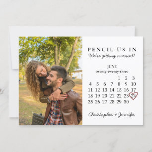 Pencil Us In Save the Date June 2023 Calendar Invitation