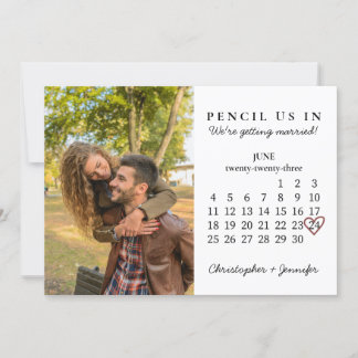 Pencil Us In Save the Date June 2023 Calendar Invitation