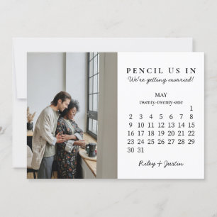 Pencil Us In Save the Date May 2021 Calendar Invitation