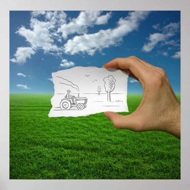 Pencil Vs Camera - Farmer Poster (Front)