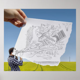 Pencil Vs Camera - Inspiration Poster