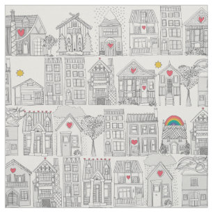 pencil weather love fabric