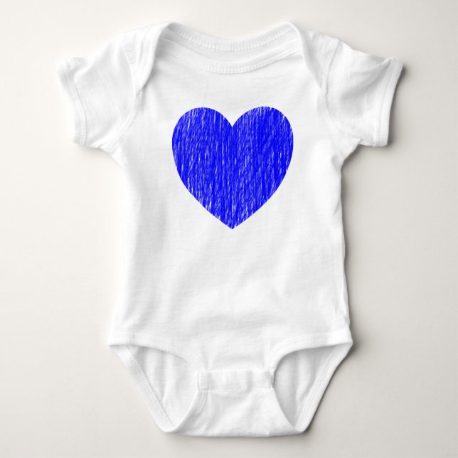 Pencilled in - Blue Baby Bodysuit (Front)