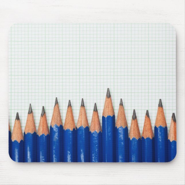 Pencils and graph paper mouse mat (Front)