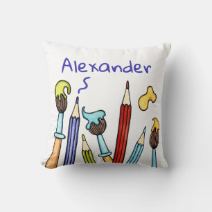 Pencils and Paintbrushes  Cushion