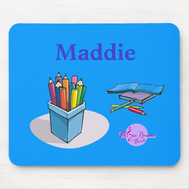 Pencils & Books Mousepad (Front)