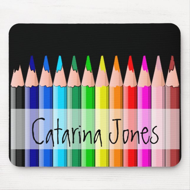 Pencils - Customised Mouse Mat (Front)