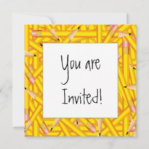 Pencils Frames Invitation