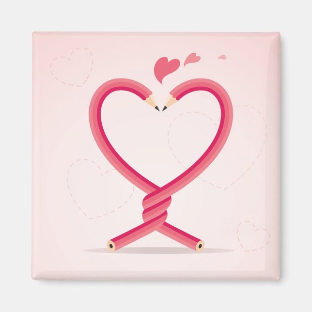 Pencils in Love Magnet (Front)