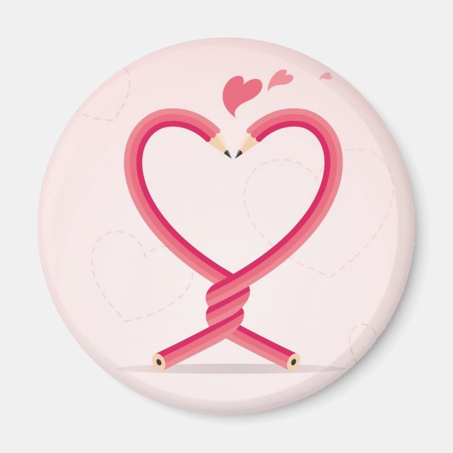 Pencils in Love Magnet (Front)