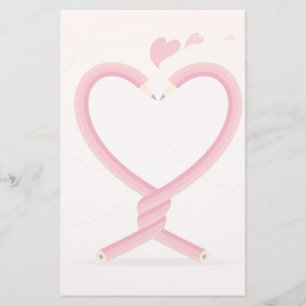 Pencils in Love Stationery