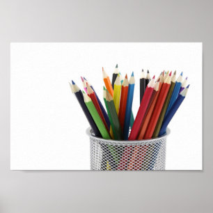 Pencils in Pencil Holder by Petr Kratochvil poster