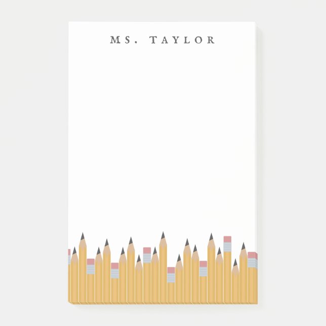 Pencils Personalised Post-it Notes (Front)