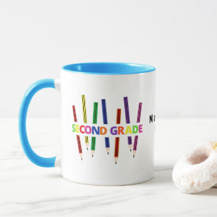 Pencils Second Grade Customisable Teacher Mug