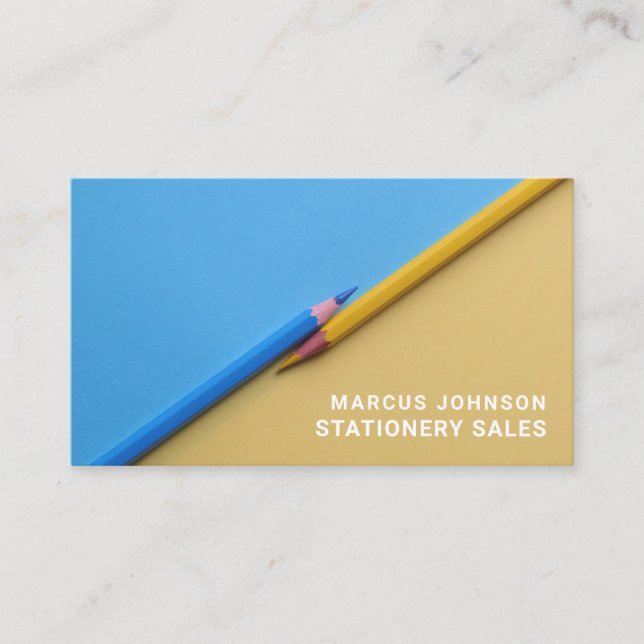Pencils, Stationery & Office Supplies, Stationer Business Card (Front)