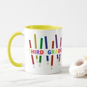 Pencils Third Grade Teacher Mug
