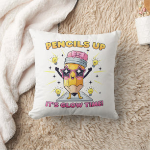 Pencils Up It's Glow Time Cushion