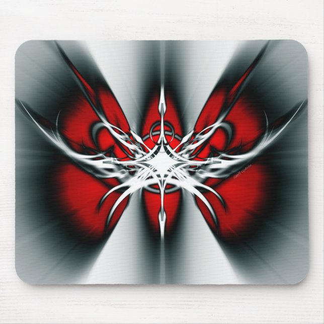 Penda Butterfly [RED] Mouse Mat (Front)