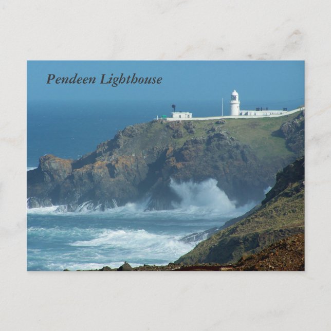 Pendeen Lighthouse Cornwall England Photo Postcard (Front)