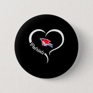 Pender Patriots Logo Half Heart Slogan Hs 6 Cm Round Badge