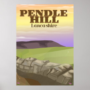 Pendle Hill Lancashire Poster