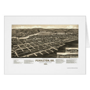 Pendleton, OR Panoramic Map - 1884