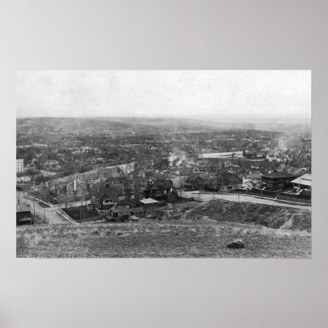 Pendleton, Oregon Birds Eye View Photograph Poster (Front)