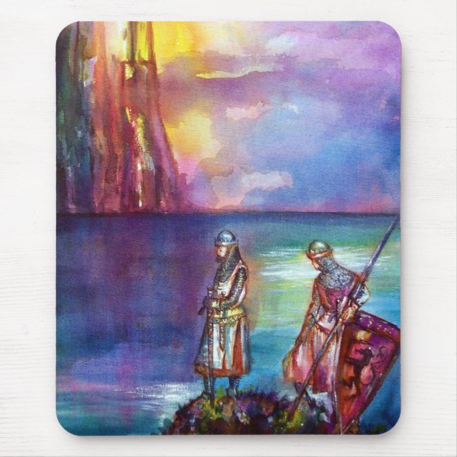 PENDRAGON Mediaeval Knights,Lake Sunset,Fantasy Mouse Mat (Front)