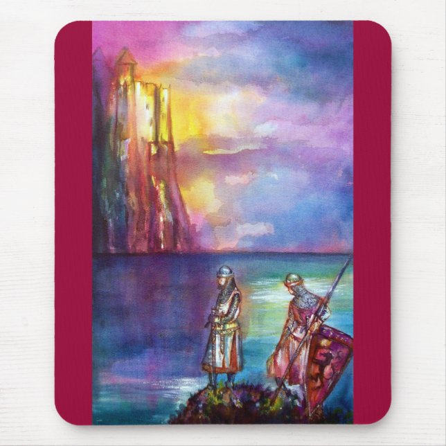 PENDRAGON Mediaeval Knights,Lake Sunset,Fantasy Mouse Mat (Front)