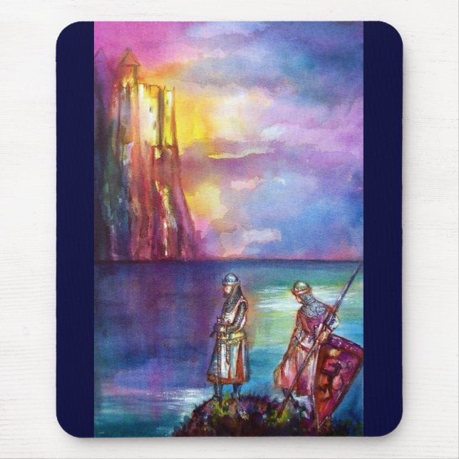 PENDRAGON Mediaeval Knights,Lake Sunset,Fantasy Mouse Mat (Front)