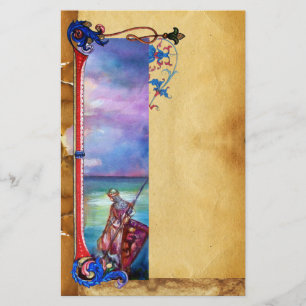 PENDRAGON Mediaeval Knights,Lake Sunset,Fantasy Stationery