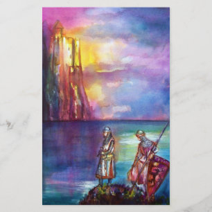 PENDRAGON Mediaeval Knights,Lake Sunset,Fantasy Stationery