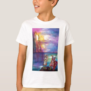 PENDRAGON Mediaeval Knights,Lake Sunset,Fantasy T-Shirt