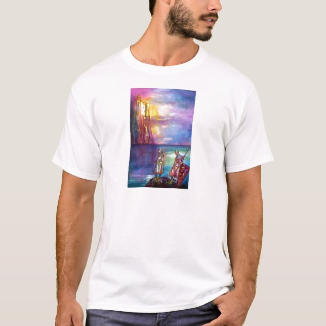 PENDRAGON Mediaeval Knights,Lake Sunset,Fantasy T-Shirt (Front)