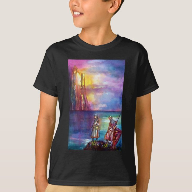 PENDRAGON Mediaeval Knights,Lake Sunset,Fantasy T-Shirt (Front)