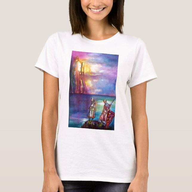 PENDRAGON Mediaeval Knights,Lake Sunset,Fantasy T-Shirt (Front)