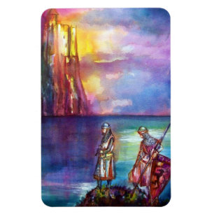 PENDRAGON Medieval Knights,Lake Sunset,Fantasy Magnet