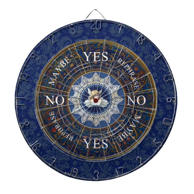 Pendulum Board Chart Divination Game Angel Blue Dartboard (Front)
