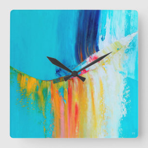 Pendulum The Free Man Square Wall Clock