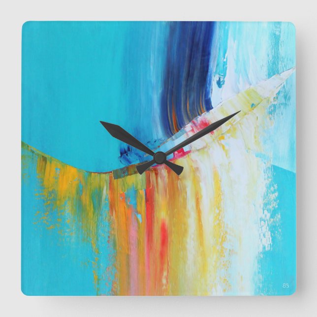 Pendulum The Free Man Square Wall Clock (Front)