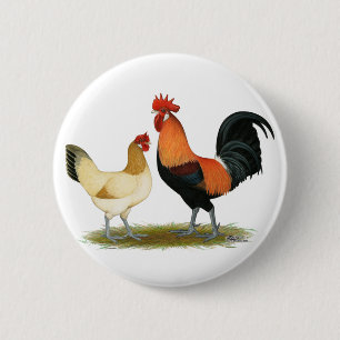 Penedesenca Chickens 6 Cm Round Badge