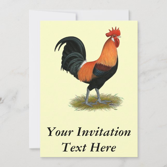 Penedesenca Rooster Invitation (Front)