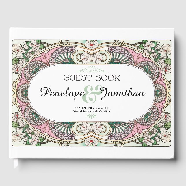 PENELOPE 01 A - Wedding Guestbook - Art Nouveau (Front)
