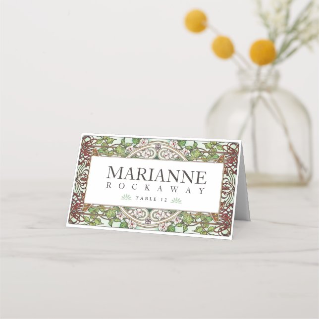 PENELOPE 01 A - Wedding Place Cards - Art Nouveau (Back)