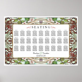 PENELOPE 01 A - Wedding Seating Chart - Large
