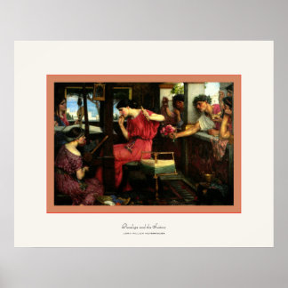 Penelope and the Suitors ~ John W.Waterhouse Poster