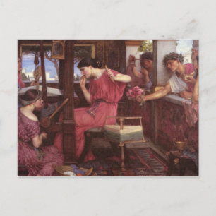 Penelope And The Suitors - John William Waterhouse Postcard